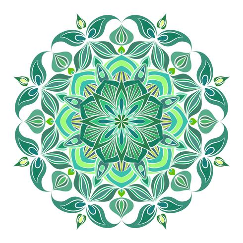 Ornement de vecteur Mandala. Éléments de décoration vintage. Motif rond oriental. Motifs islamiques, arabes, indiens, turcs, pakistanais, chinois, ottomans. Fond floral dessiné à la main.