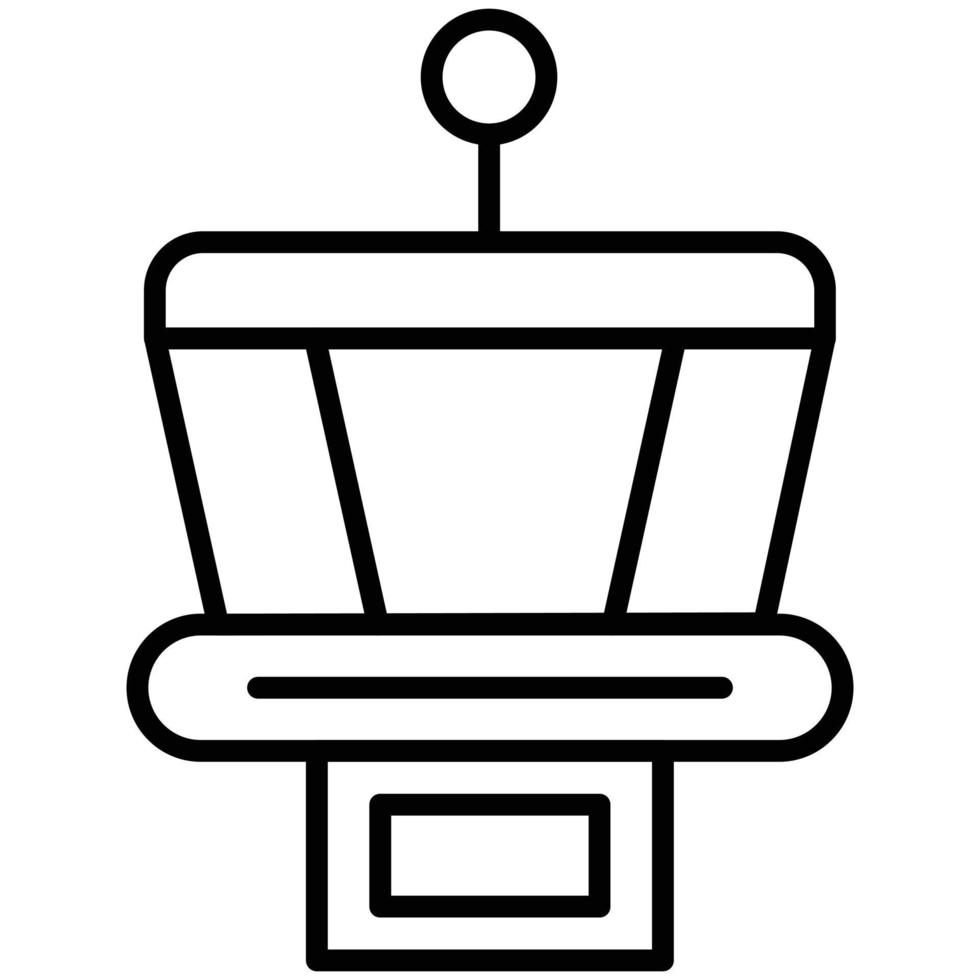 icône de la ligne de la tour de contrôle vecteur