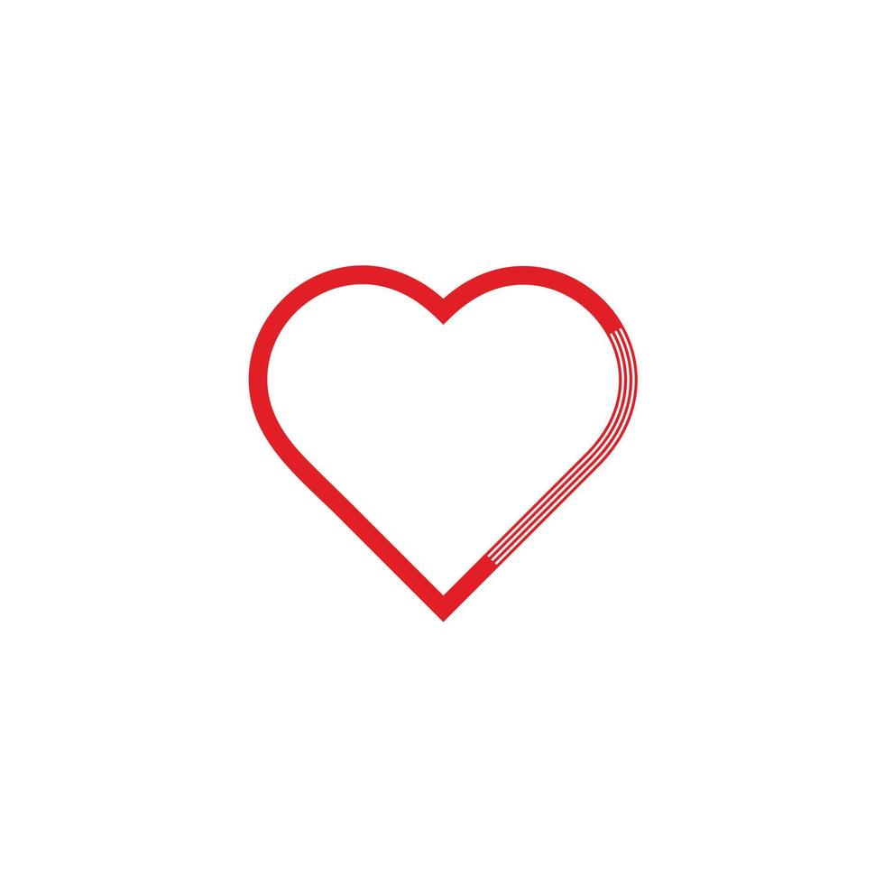 icône de ligne de coeur. logo d'amour vectoriel. vecteur