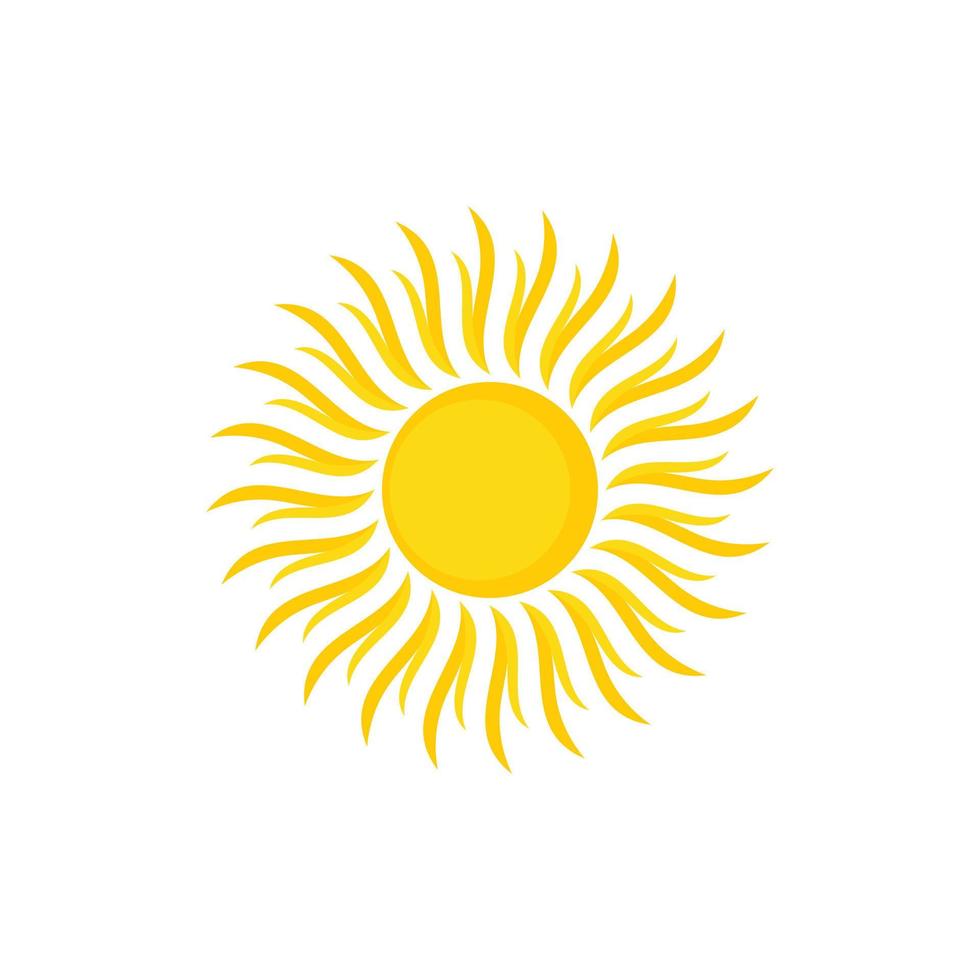 vecteur abstrait soleil logo icône vecteur. modèle de conception de logo de soleil.