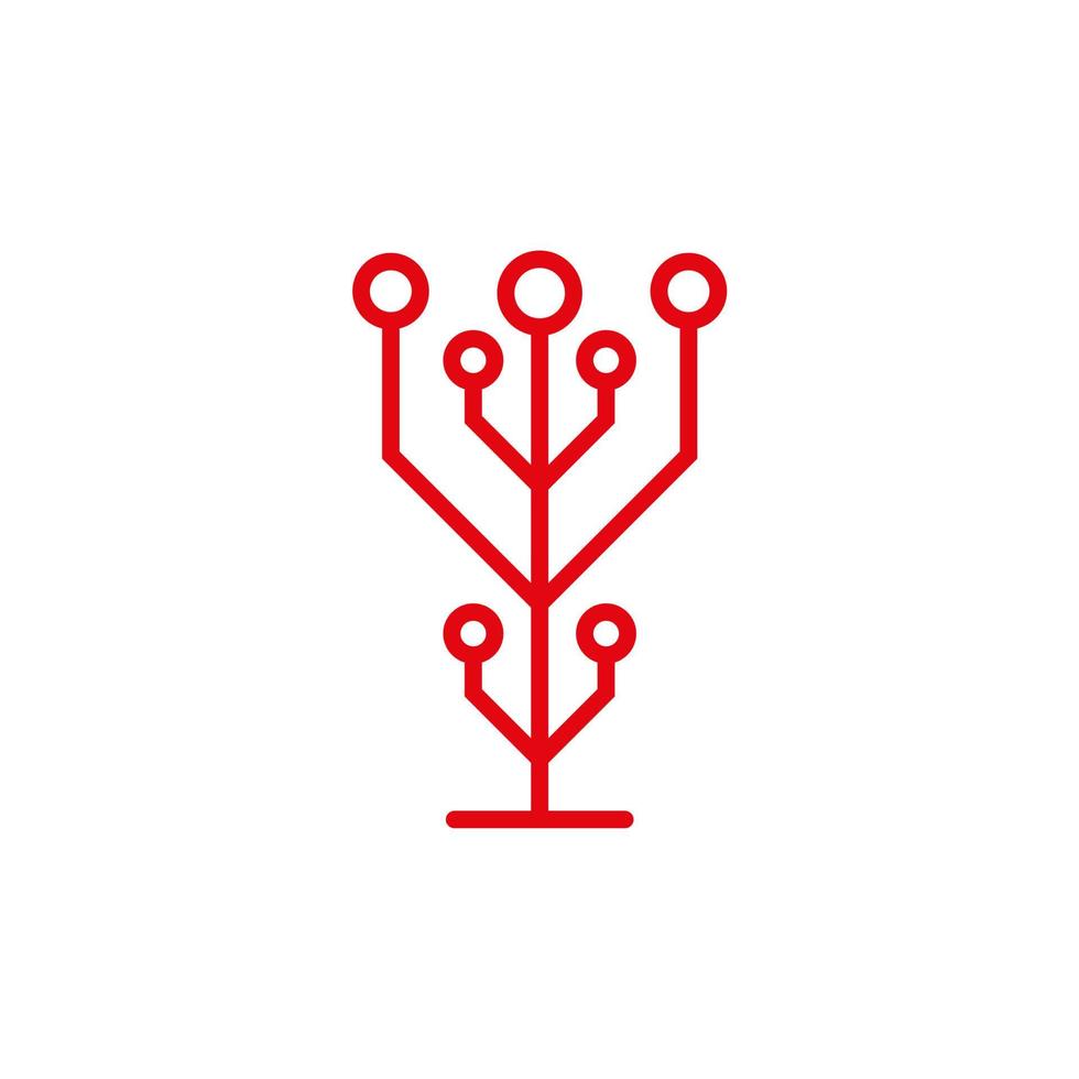 logo de l'arbre technologique de la carte de circuit imprimé vecteur