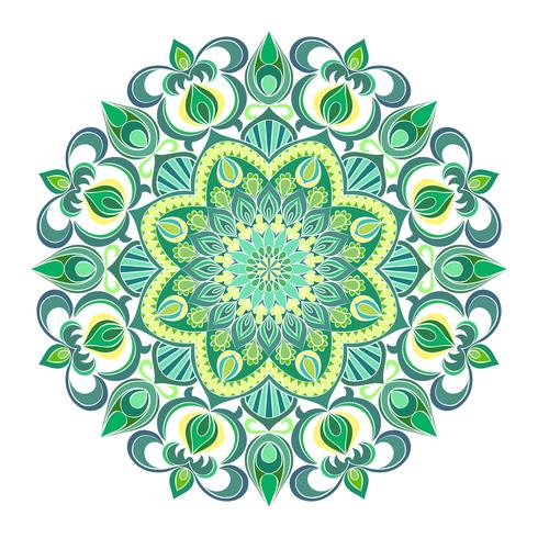 Ornement de vecteur Mandala. Éléments de décoration vintage. Motif rond oriental. Motifs islamiques, arabes, indiens, turcs, pakistanais, chinois, ottomans. Fond floral dessiné à la main.