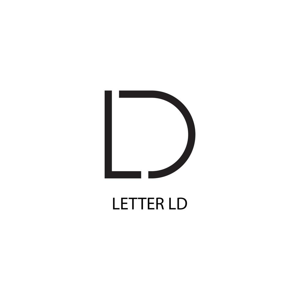 vecteur de conception de logo ld.