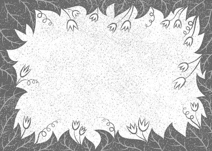 Illustration vectorielle avec cadre de feuilles et de fleurs. vecteur