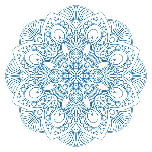 Symbole de mandala ethnique pour cahier de coloriage. Modèle de traitement anti-stress. Vecteur abs