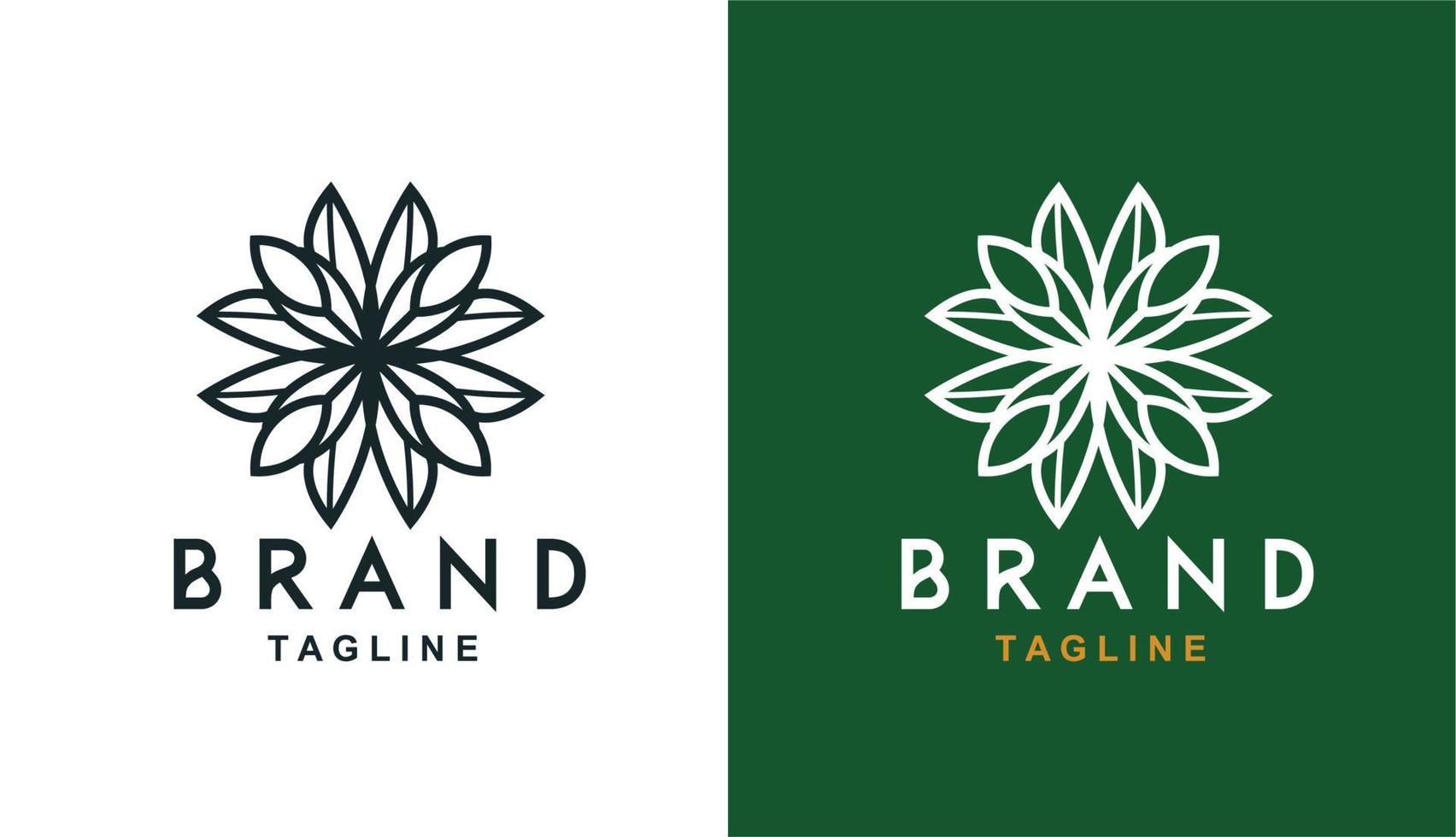 vecteur mandala fleur simple équilibre minimaliste logo simple parfait pour toute marque et entreprise