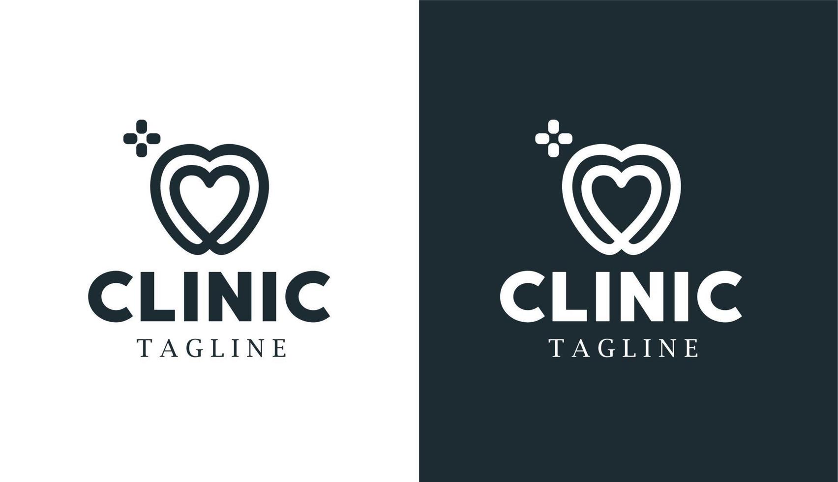 clinik love logo monline dentaire pour la marque et l'entreprise vecteur