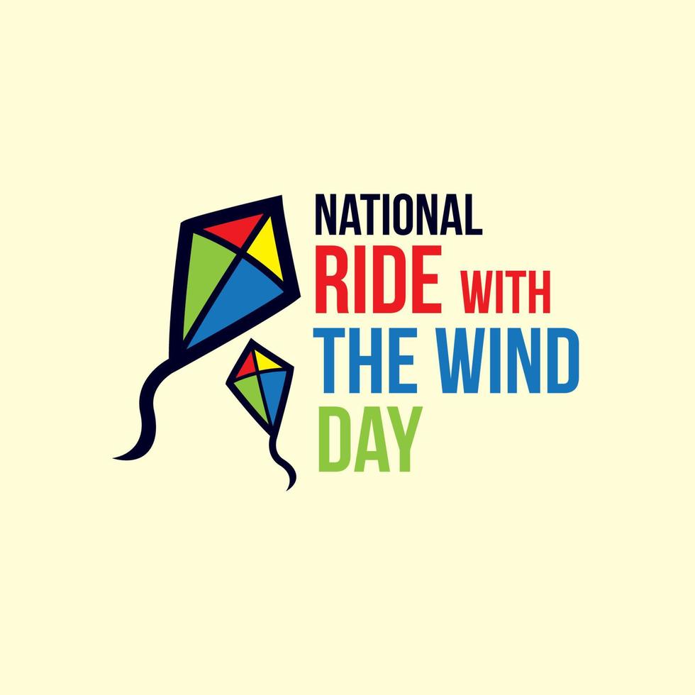 conception de vecteur national ride the wind day