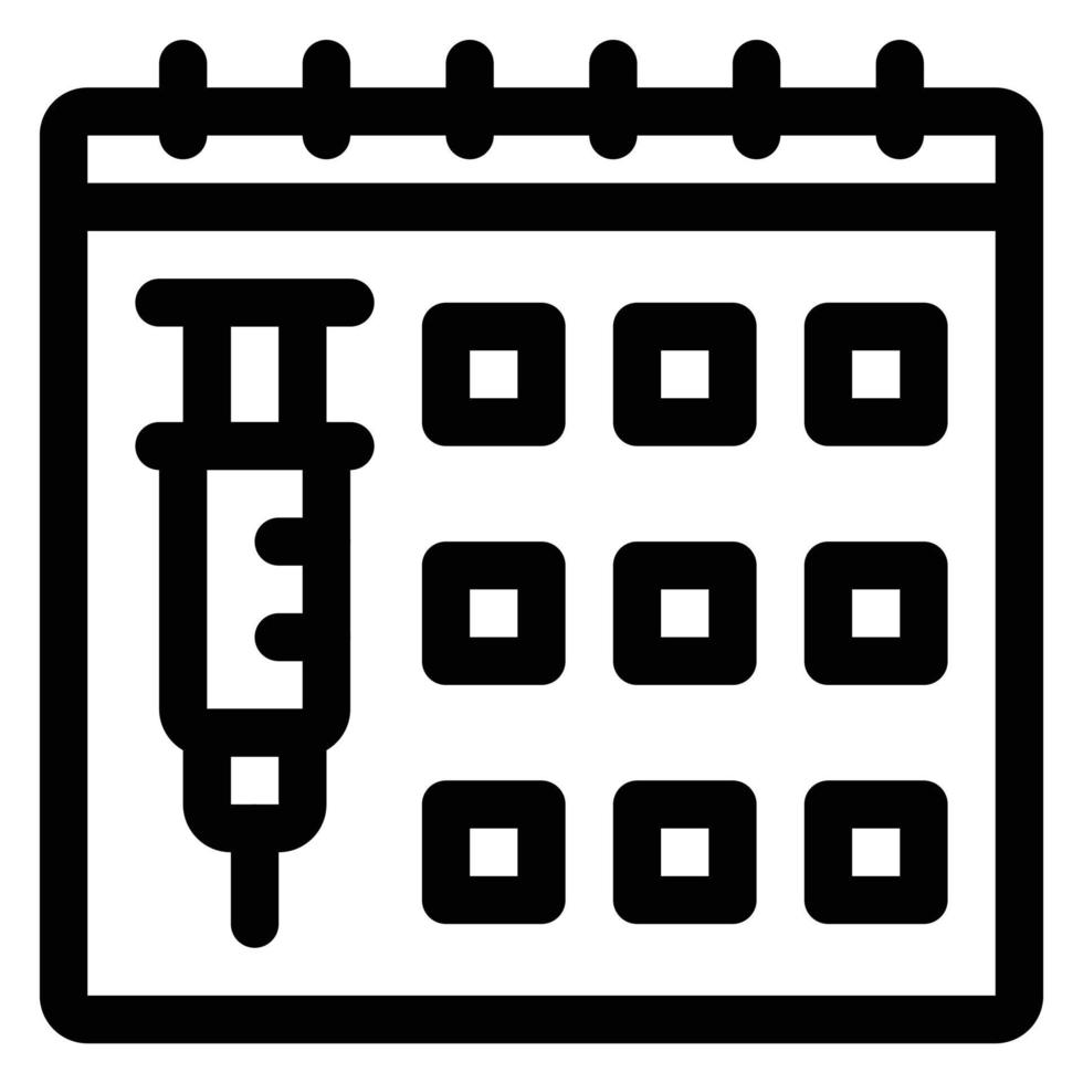 icône de vecteur de calendrier simple, modifiable, 48 pixels