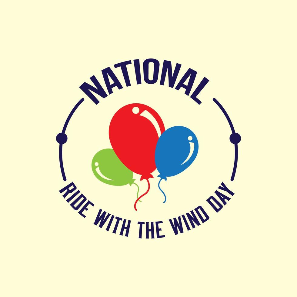 conception de vecteur national ride the wind day