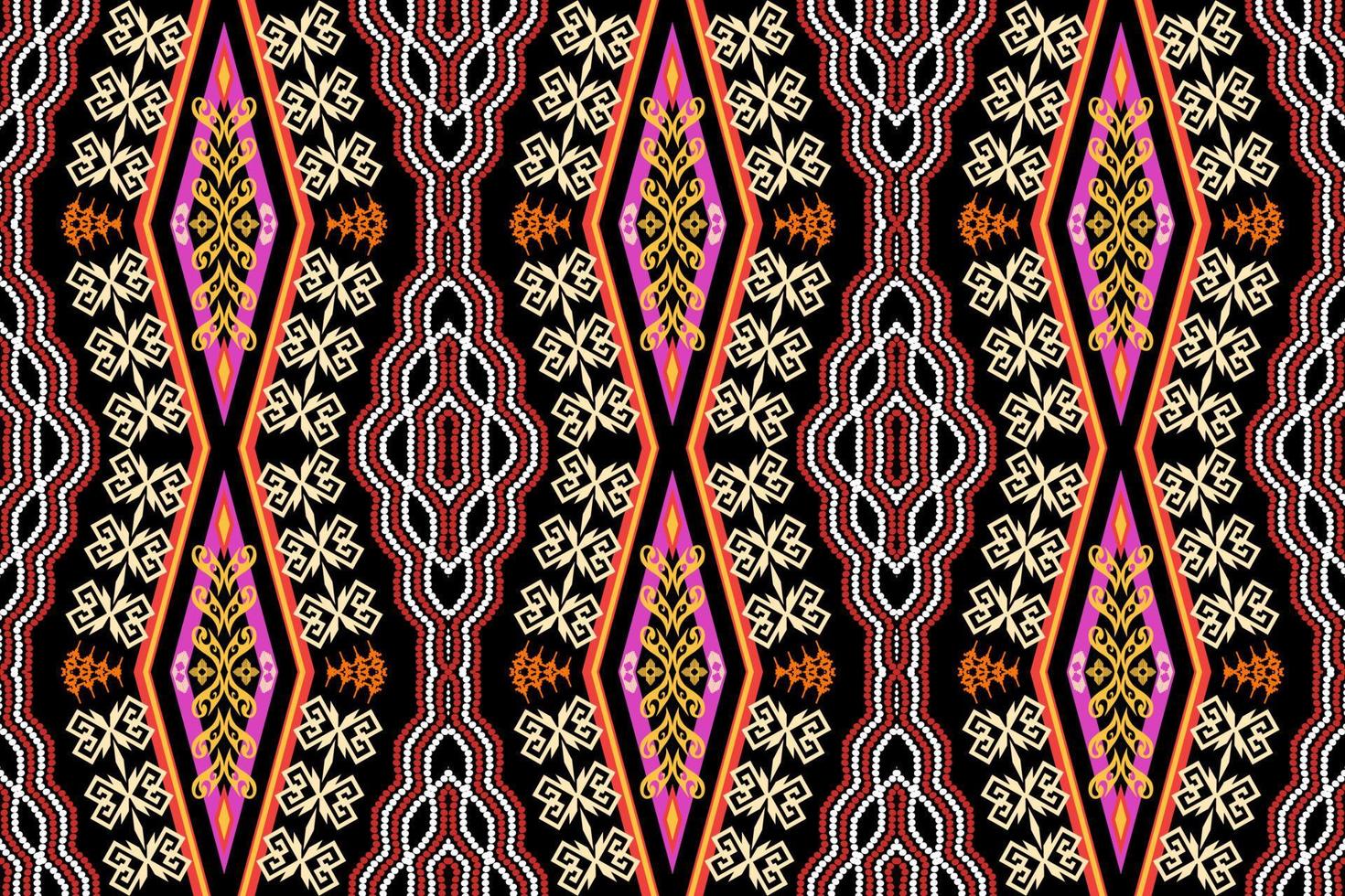 motif traditionnel oriental ethnique géométrique.figure style de broderie tribale.design pour papier peint, vêtements, emballage, tissu, illustration vectorielle vecteur