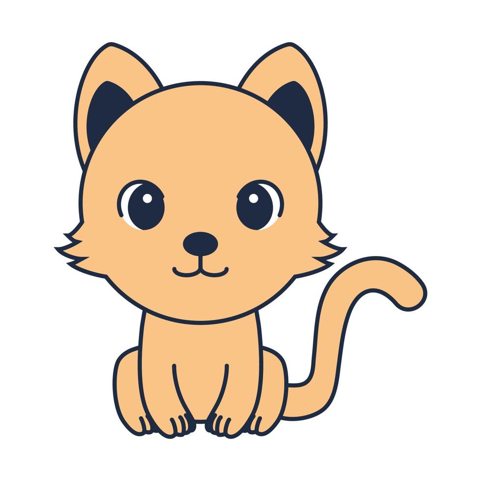 chibi chat dessin animé art kawaii vecteur
