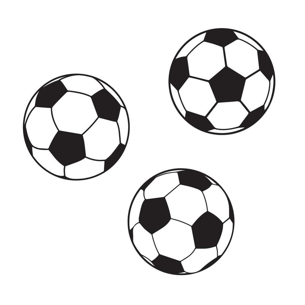 illustration d'art de ballons de football de football vecteur
