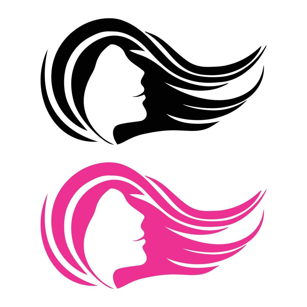 logo de salon de beauté spa beauté cheveux vecteur