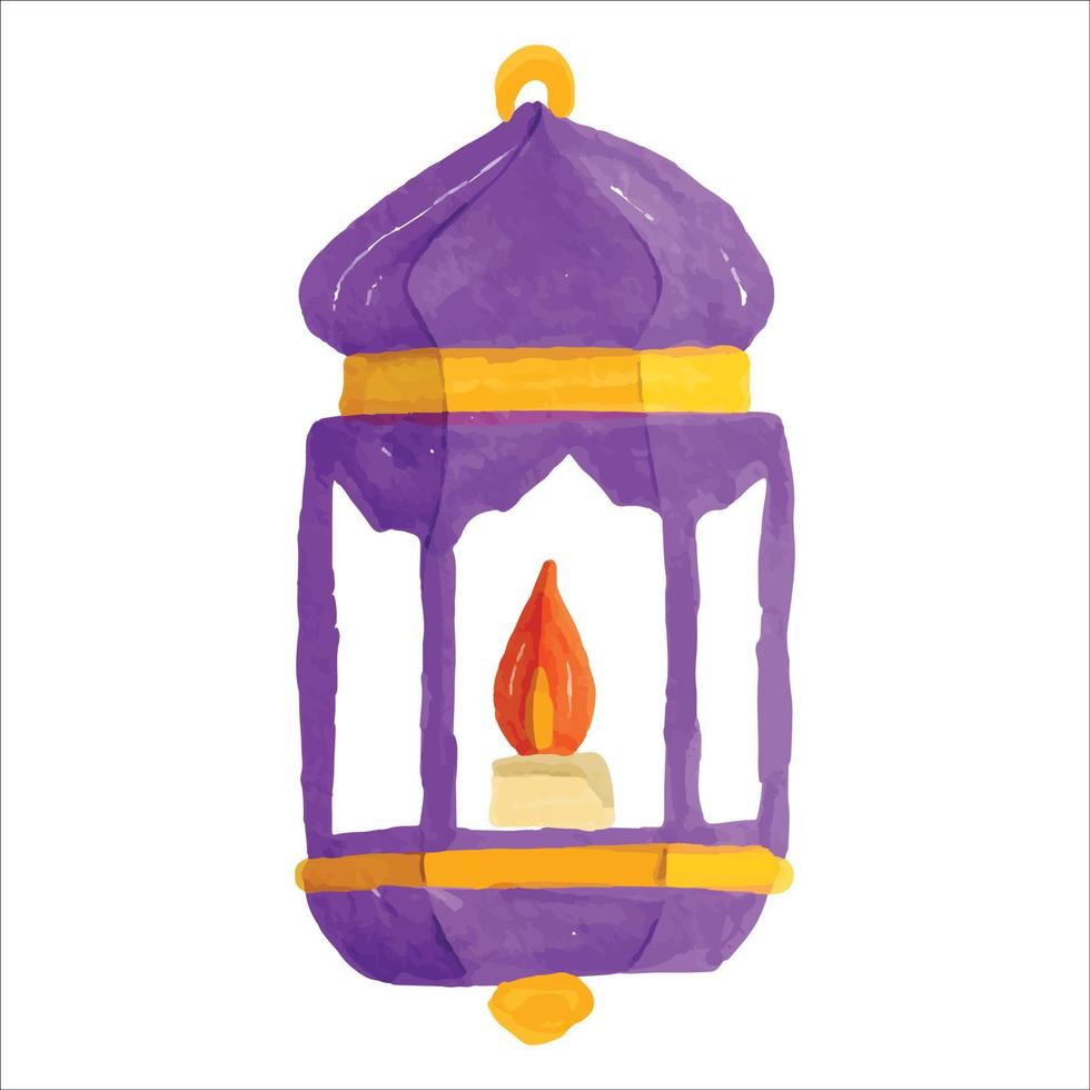 lampe arabe aquarelle icône illustration vecteur