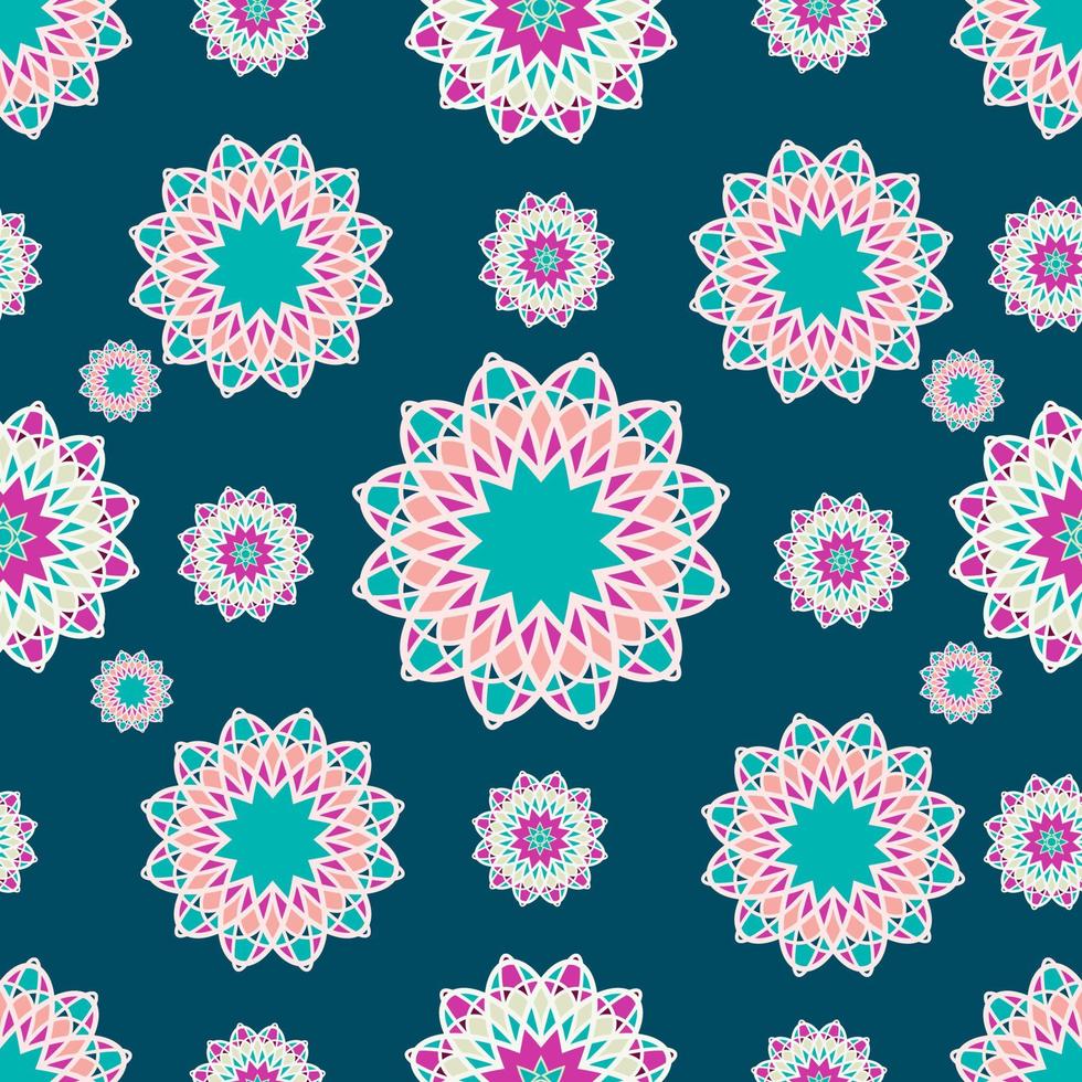 ornement décoratif sans couture dans un style oriental ethnique. motif circulaire sous la forme d'une illustration de mandala.vector vecteur