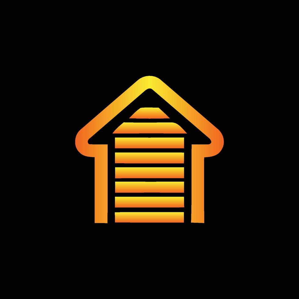 vecteur de conception de logo de maison chaude colorée