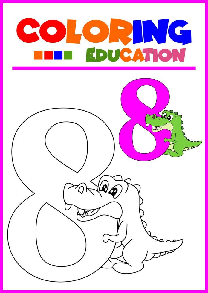 coloriage numéro coloré pour adultes livre de coloriage de polices  ornementales pour les enfants activité d'apprentissage 10407552 Art  vectoriel chez Vecteezy