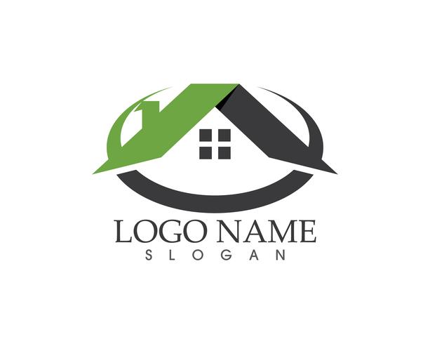 Immobilier et bâtiment vectoriel logo maison