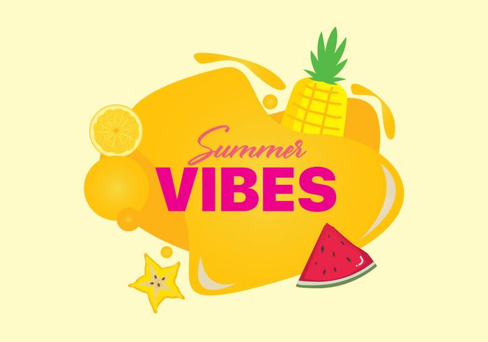 Vibes d&#39;été avec des fruits vecteur