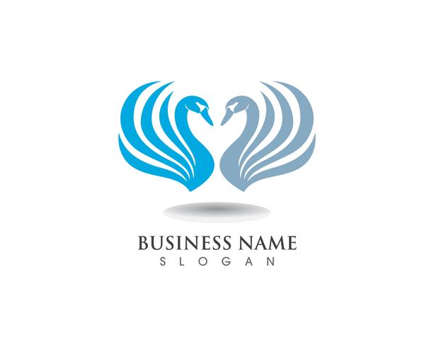 Swan logo Template vecteur