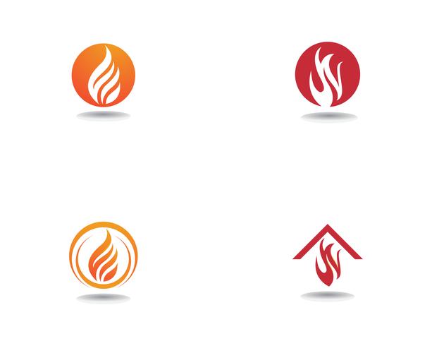 Icône de vecteur Fire Logo Template Concept de logo de pétrole, de gaz et d&#39;énergie