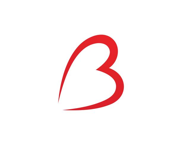 B lettre icône Design Vector Illustration.