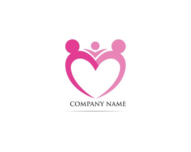 Adoption communauté care Logo template vecteur