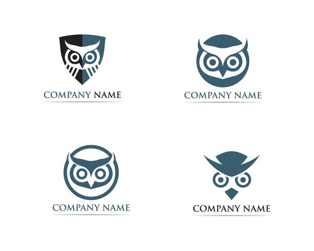 Illustrateur de vecteur hibou logo oiseau