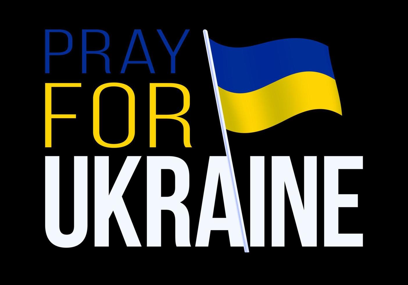 priez pour l'illustration du concept de l'ukraine avec le drapeau national, la main et la carte. drapeau ukrainien priant illustration vectorielle de concept. priez pour la paix arrêtez la guerre contre l'ukraine vecteur