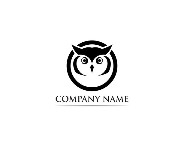 Illustrateur de vecteur hibou logo oiseau