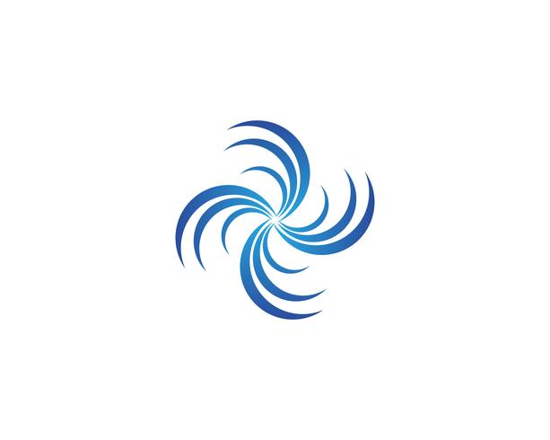 Splash eau vague plage logo et symbole vecteur