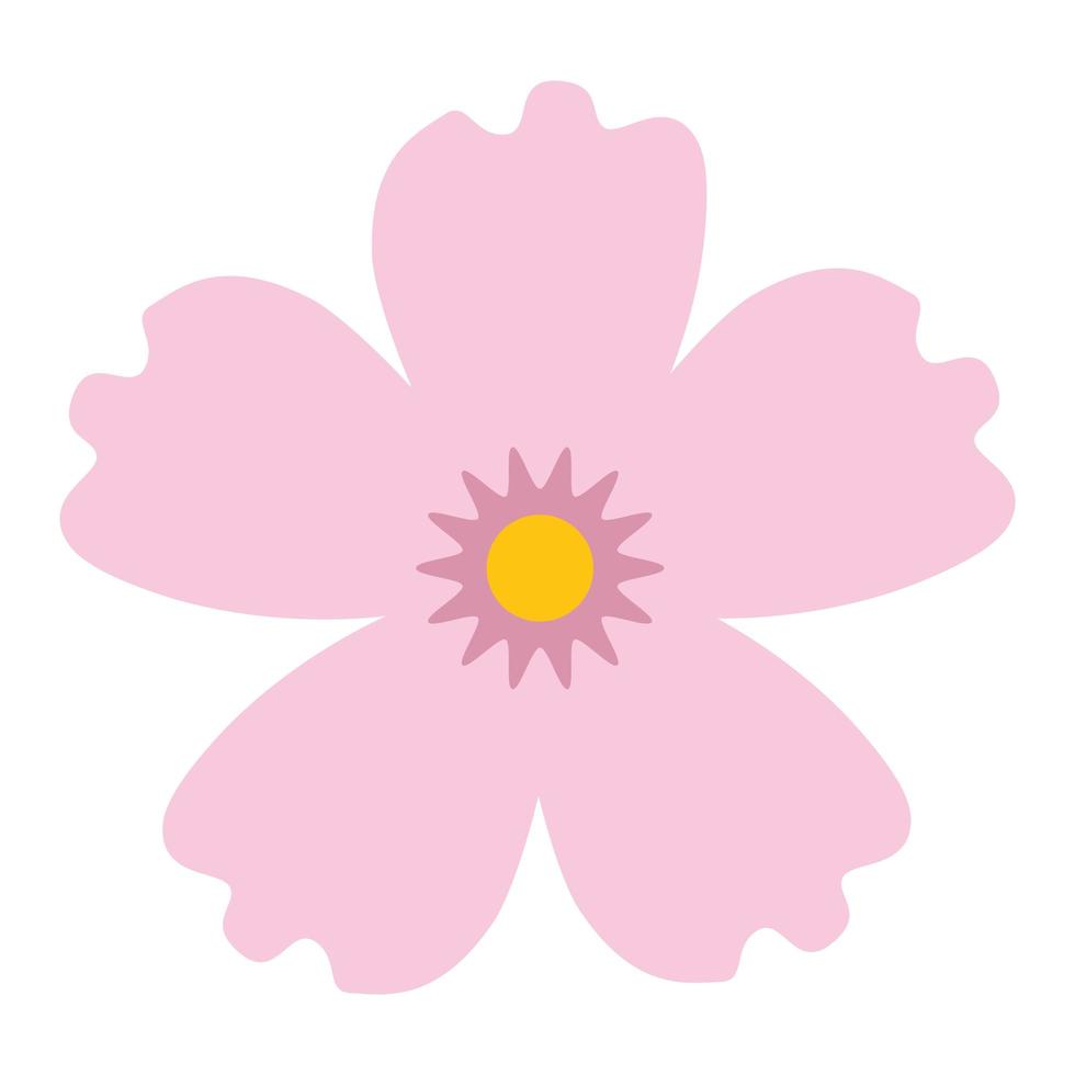 conception de vecteur de fleur rose isolé