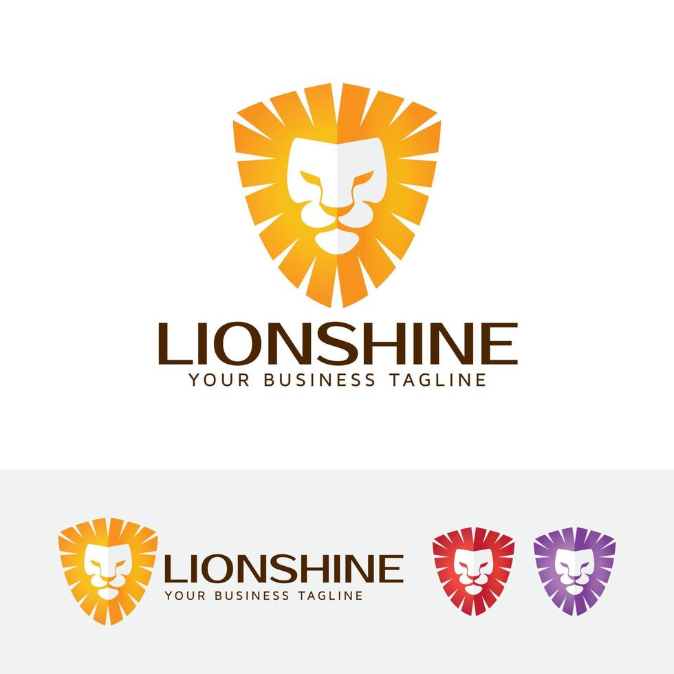 création de logo concept tête de lion vecteur