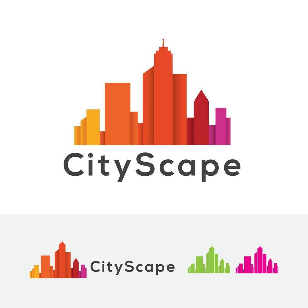 création de logo vectoriel paysage urbain