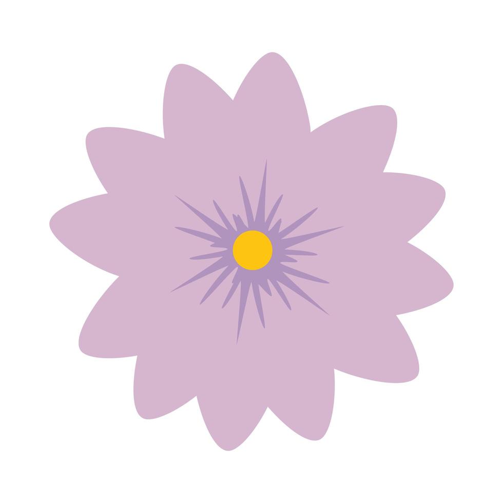 conception de vecteur de fleur violette isolée