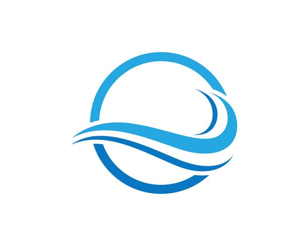 logo de la plage de vagues vecteur