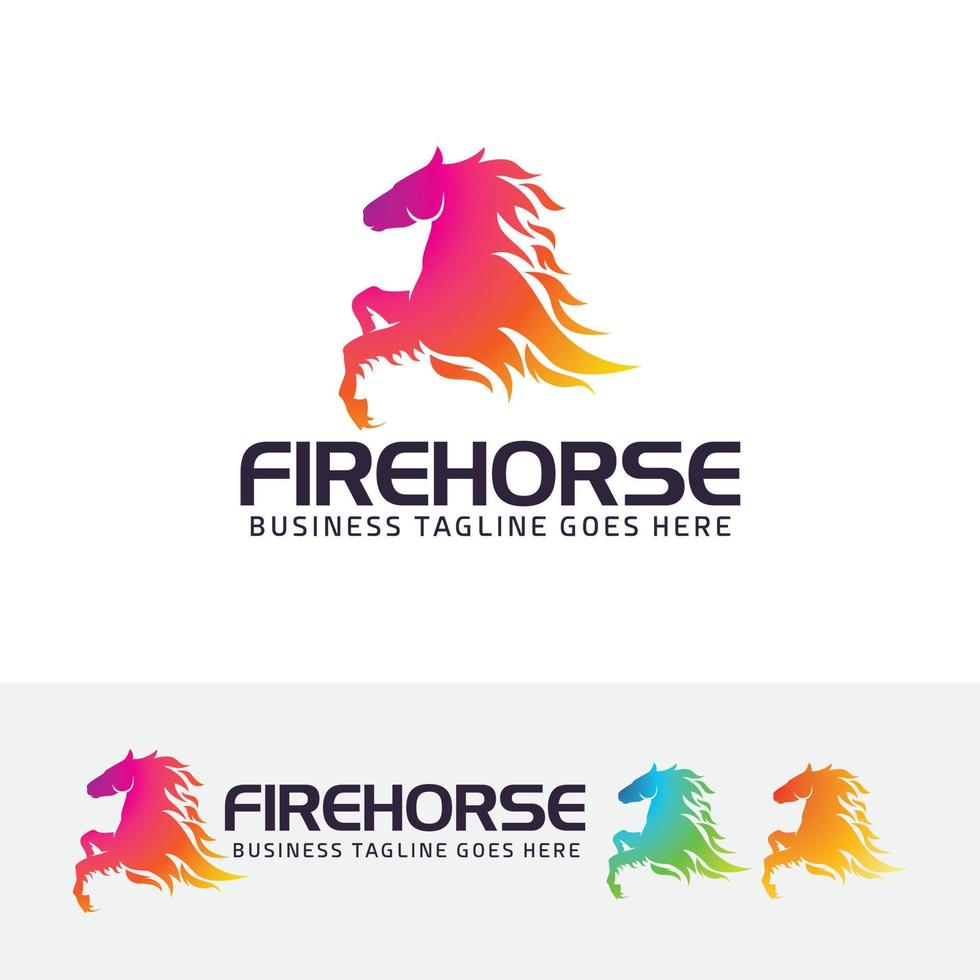 création de logo vectoriel cheval de feu