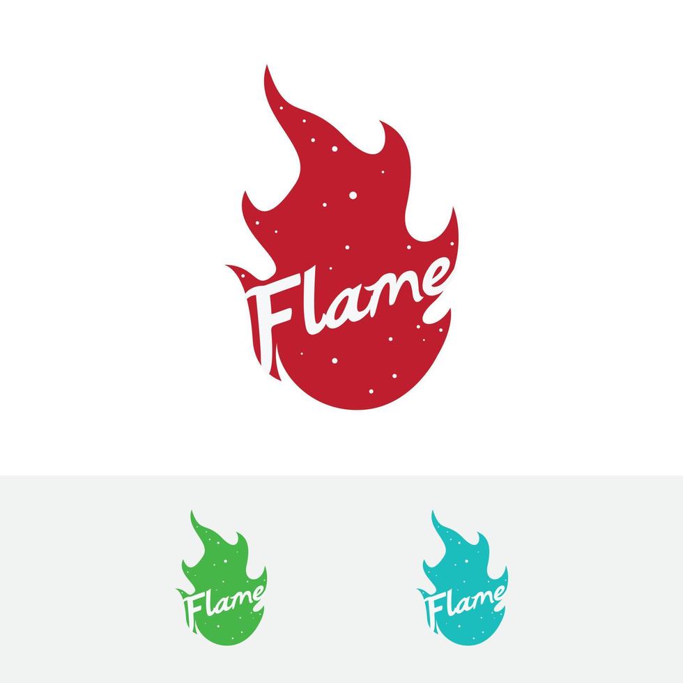 création de logo de concept de flamme vecteur