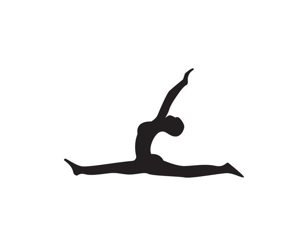 Symboles du logo du corps athlétique yoga vector icons