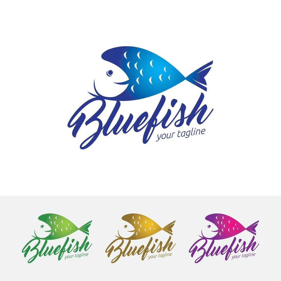 modèle de conception de logo vectoriel poisson