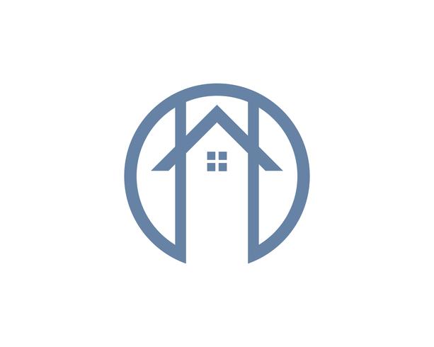 modèle d&#39;icônes maison bâtiments logo symboles vecteur