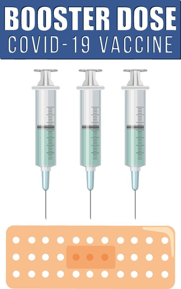 booster short covid 19 vaccin logo vecteur