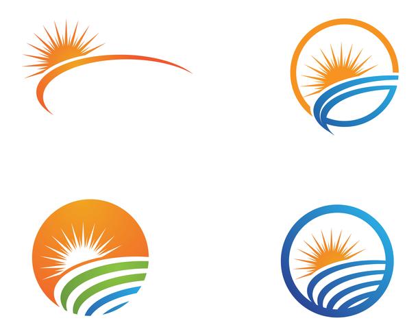 Logo générique Sun et symboles vecteur