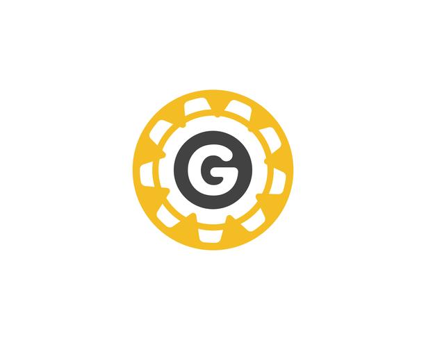 Modèle de Gear G Logo vector icon design illustration