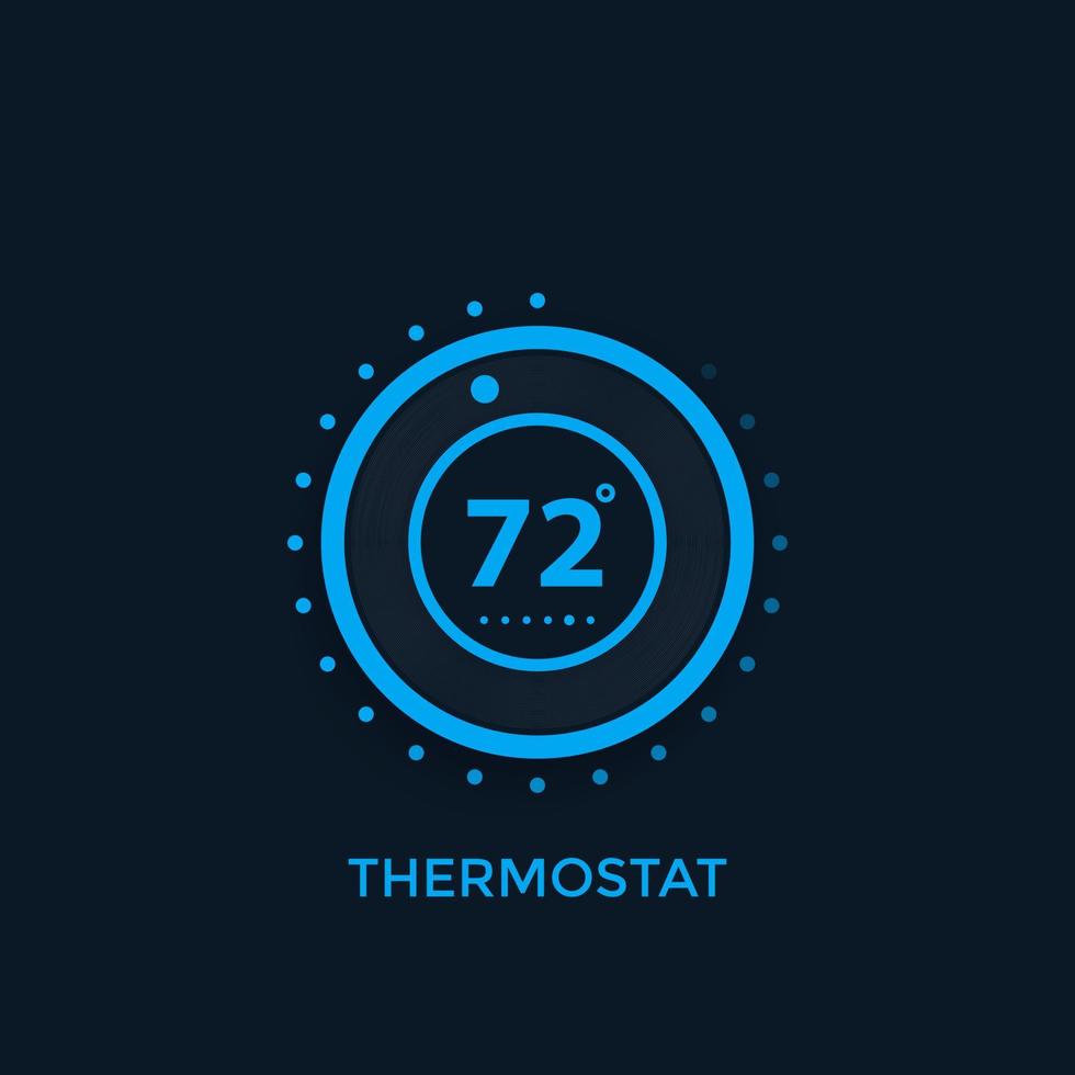thermostat, contrôle de la température vecteur