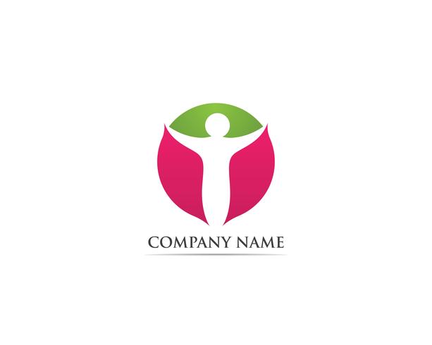 Adoption et soins communautaires Logo template vecteur