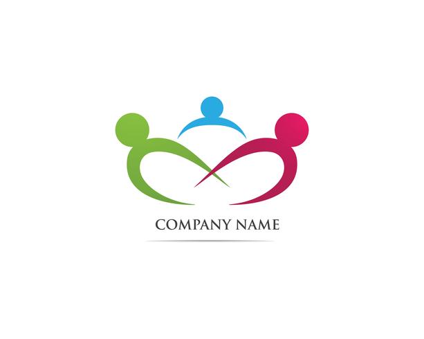 Adoption communauté care Logo template vecteur