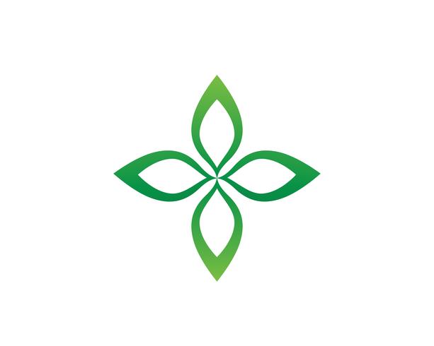 Logo de fleur de lotus et icône de modèle vectoriel