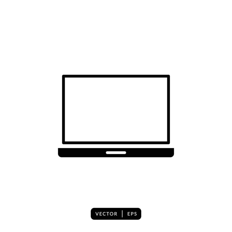 vecteur d'icône d'ordinateur portable - signe ou symbole